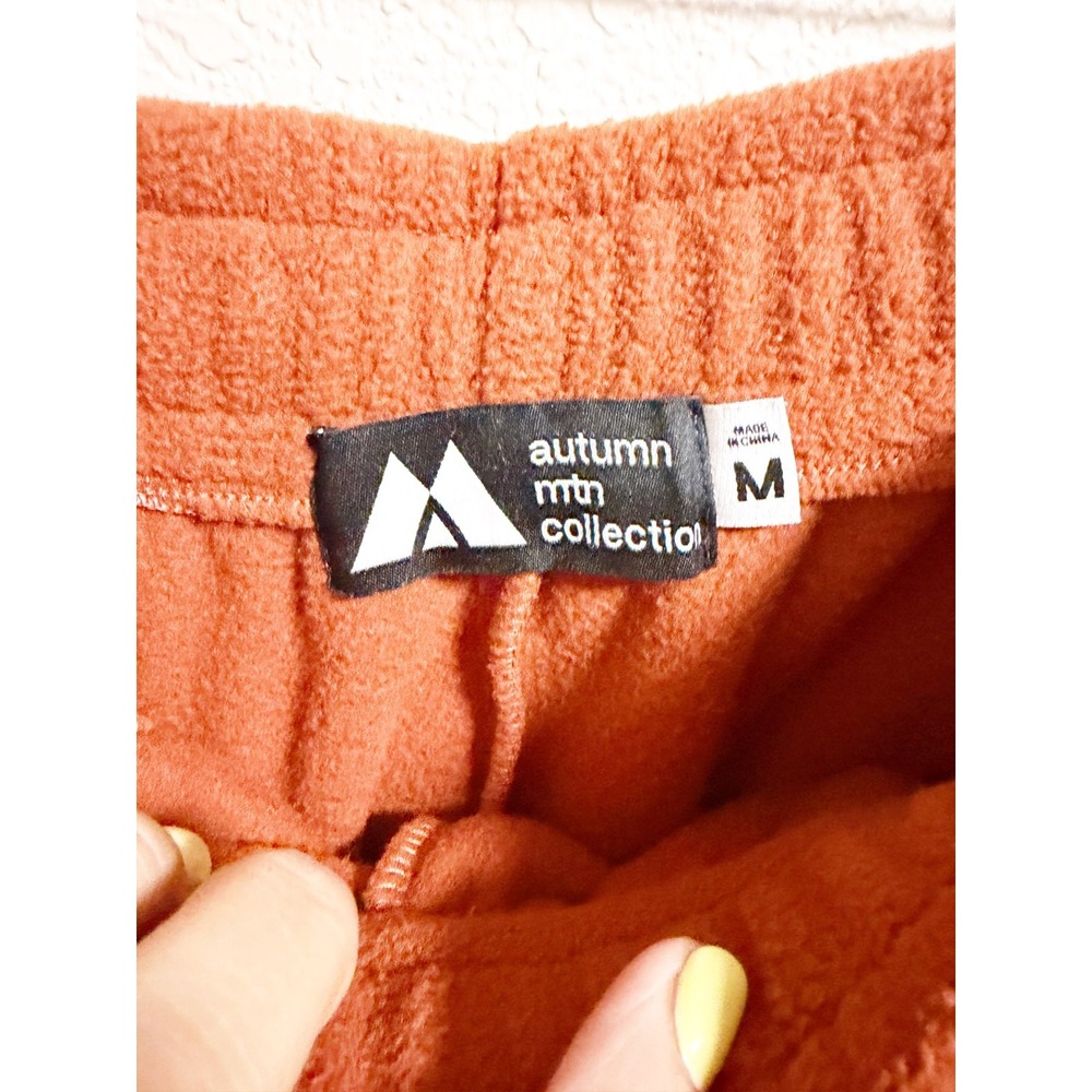 Autumn Mtn Collection Bask Fleece Cargo Joggers Pull On Orange Black Rust Medium - Picture 7 of 7